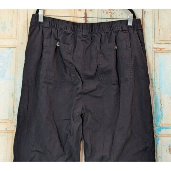 Kingsize Mens L 40 Tall Black Pants Cotton Solid Pockets Button Zip Stretch - Picture 6 of 9